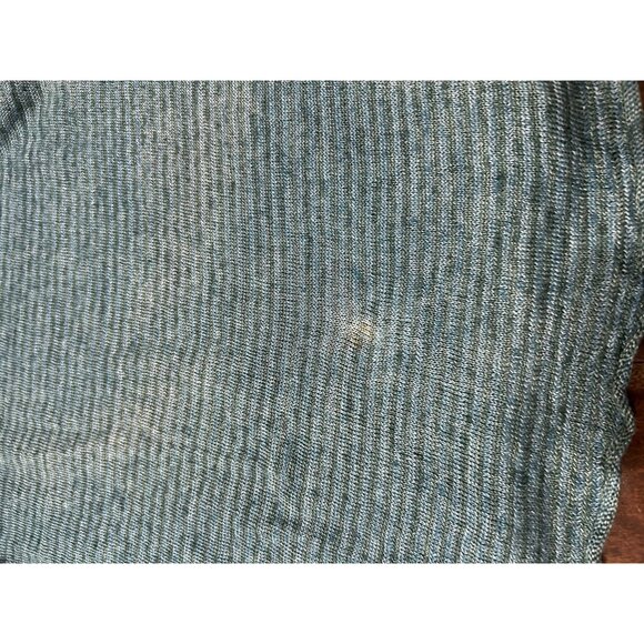 Eileen Fisher Striped Linen Sweater Blue Sz Medium Long Sleeve Pullover Cozy - Picture 8 of 11